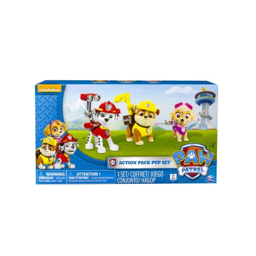 Paw Patrol Action Pack Marshall, Rubble, Sky