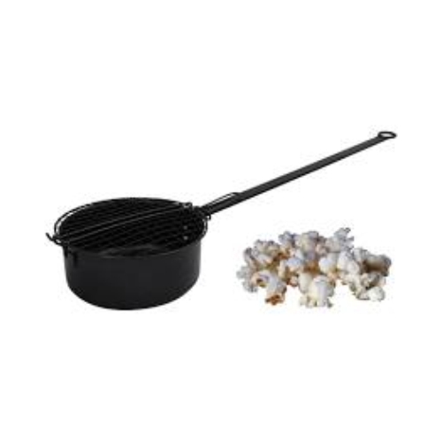 De voordelen van een Esschert popcornpan:
Lange steel, gebruik de pan ook boven het kampvuur!
Materiaal: Sterk gietijzer
